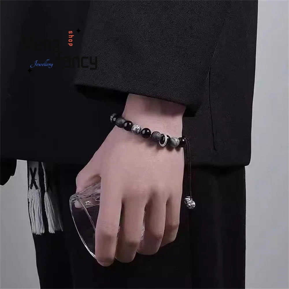 FBA Men's Lava Stone Boho Beaded Bracelet | Celestial Luxury Jewelry