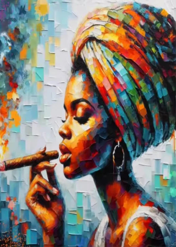 Black Woman Fashion Art Canvas Print | Colorful Pop Wall Decor | FBA Vibes