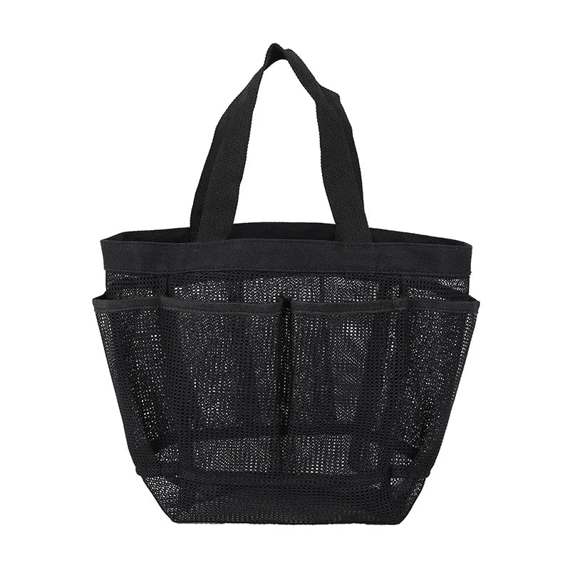 Mesh Beach Tote Bag with 8 Pockets – Waterproof Foldable Oversized Pool Bag