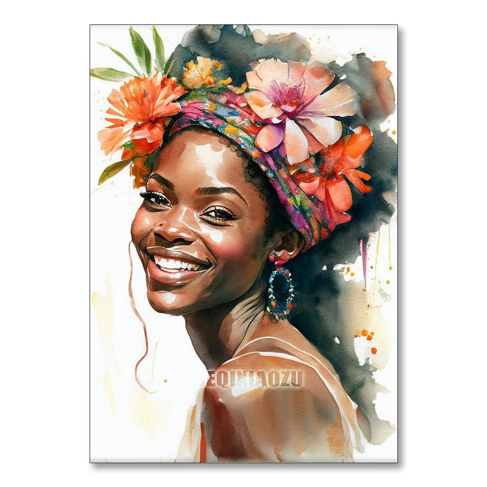 Abstract African Woman Diamond Painting Kit | Full Drill 5D DIY Mosaic Art