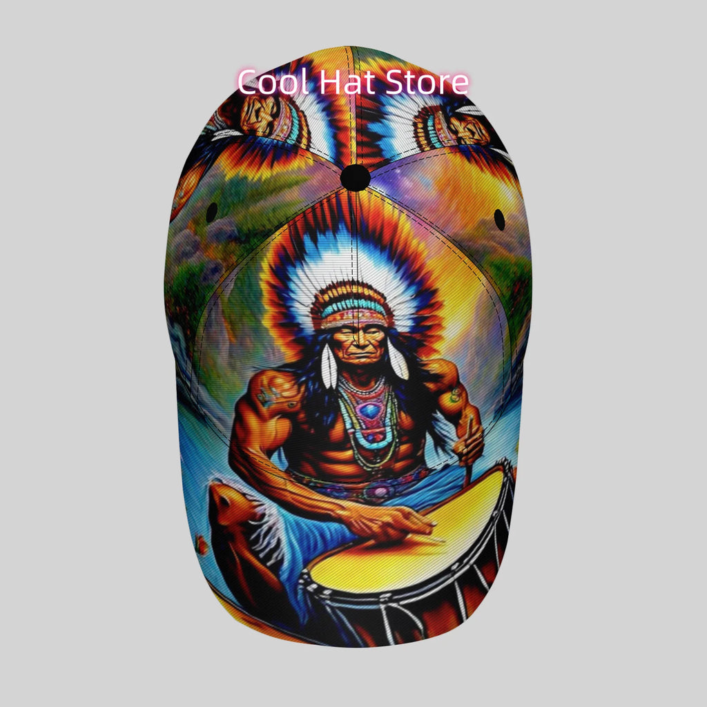 Tribal Indigenous Drum Snapback Cap | FBA Vibes