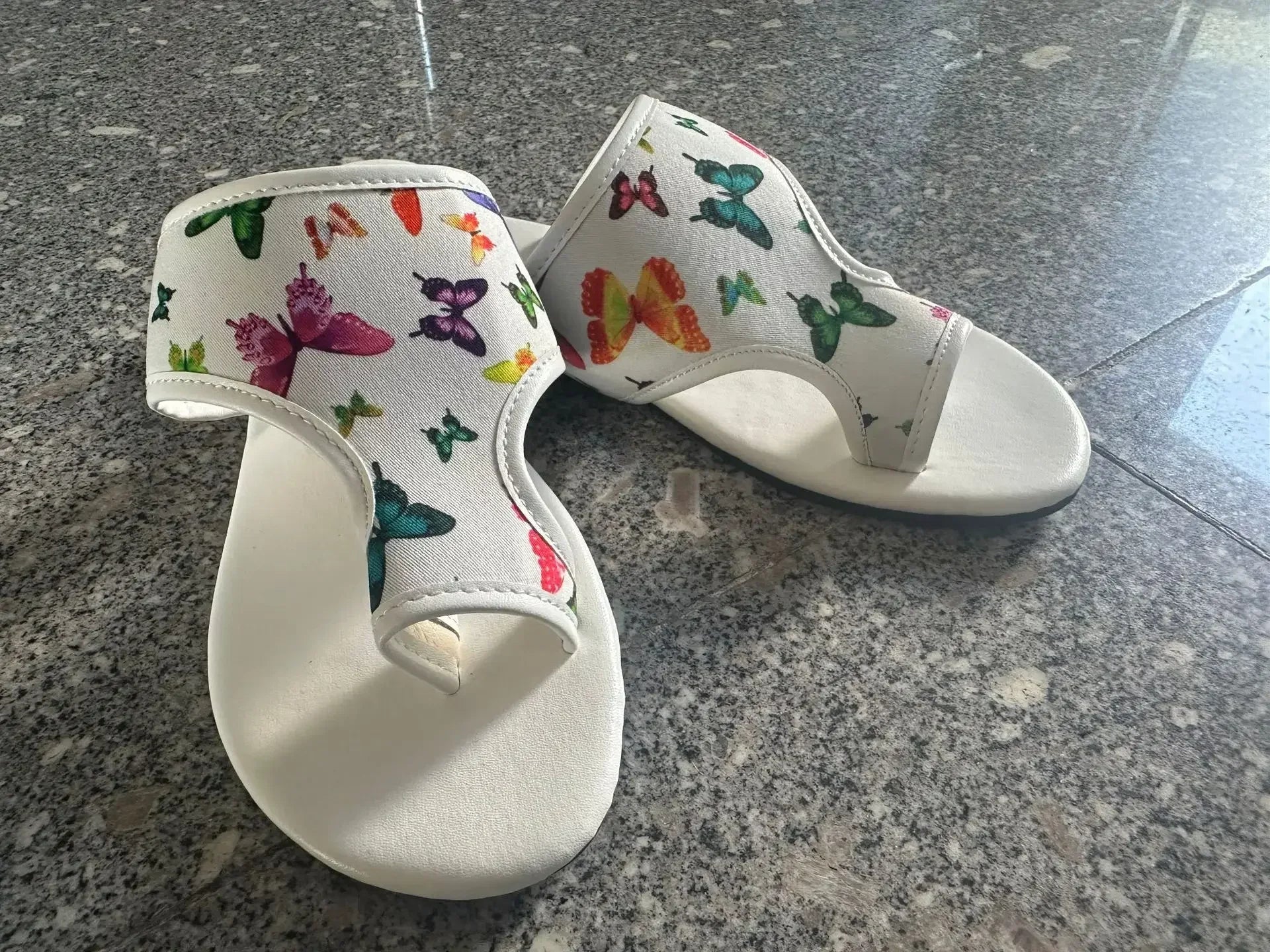 FBA Women's Ethnic Flip-Toe Flat Slippers | Lightweight Beach Shoes
