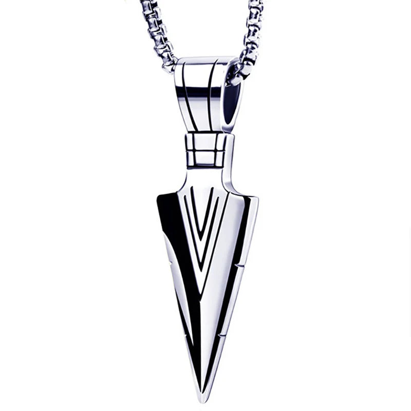 FBA Vintage Spearhead Arrow Pendant Necklace | Hip Hop Punk Jewelry
