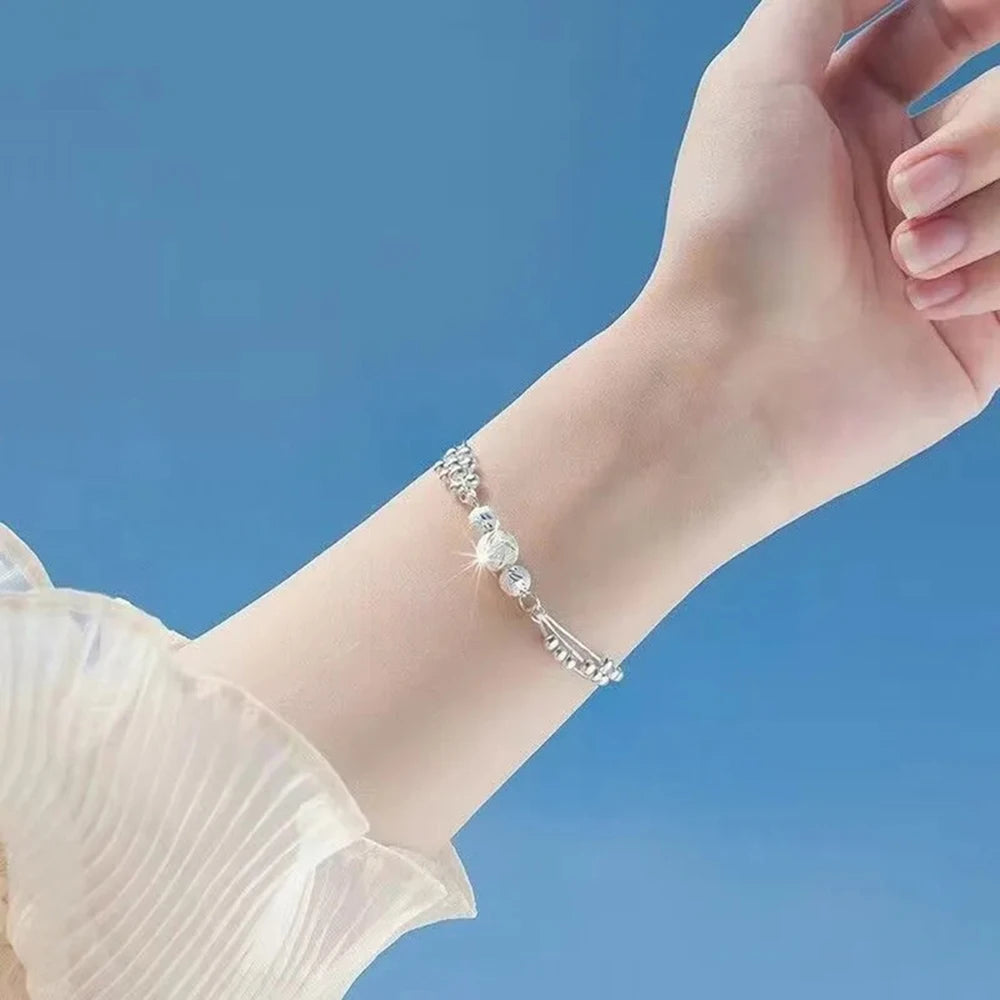 FBA 925 Sterling Silver Exquisite Beaded Bracelet | Women's Wedding Jewelry