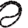 FBA Black Lava Stone Beaded Choker Necklace | Men's Vintage Jewelry