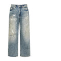 American Retro Ink Splash Wide-Leg Jeans – Unisex Loose Fit Mopping Denim Pants | S–XXL | FBA Vibes
