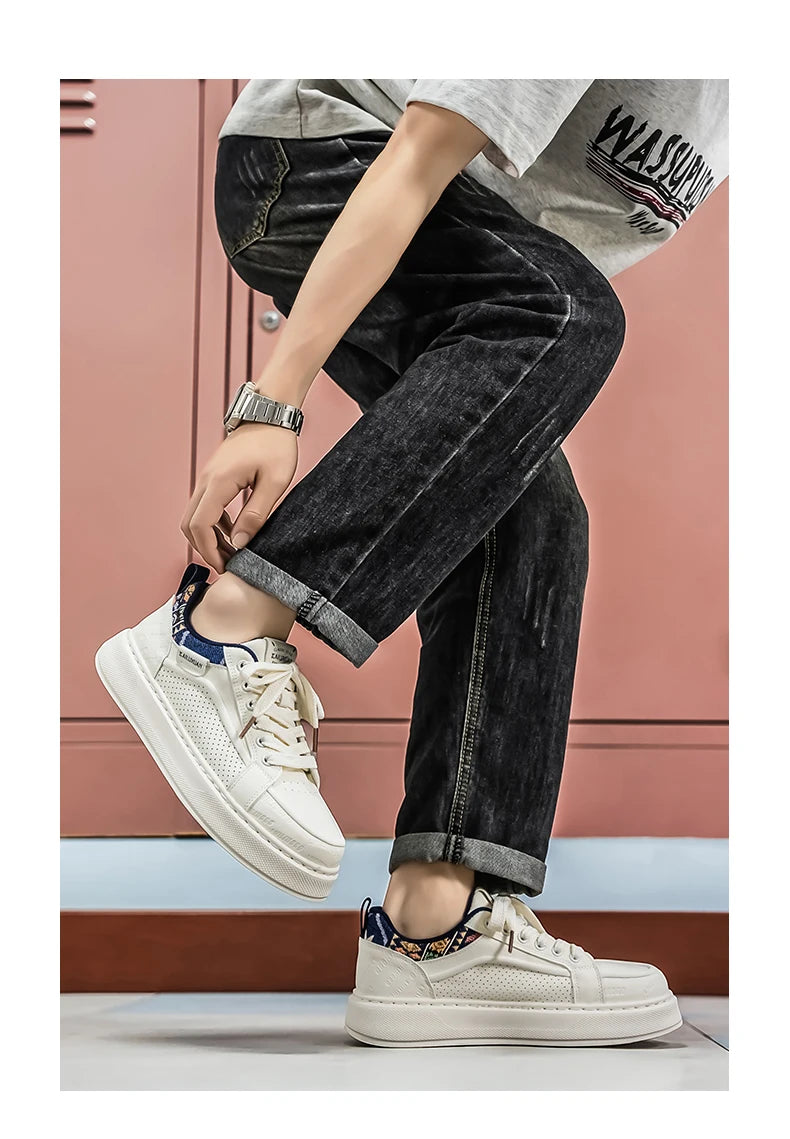 FBA Men's Breathable Thick Bottom Anti-Slip Sneakers | Lightweight Casual Shoes
