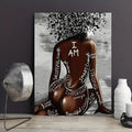 I Am Black Woman Canvas Print | Afro Hair Music Poster African Girl Wall Art