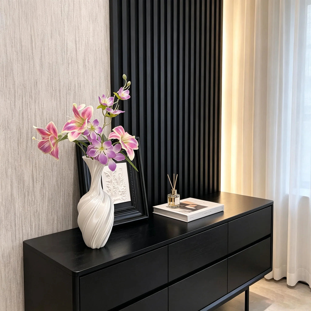3D Printed Abstract Twisted Vase | Retro Nordic Minimalist Flower Arrangement Decor