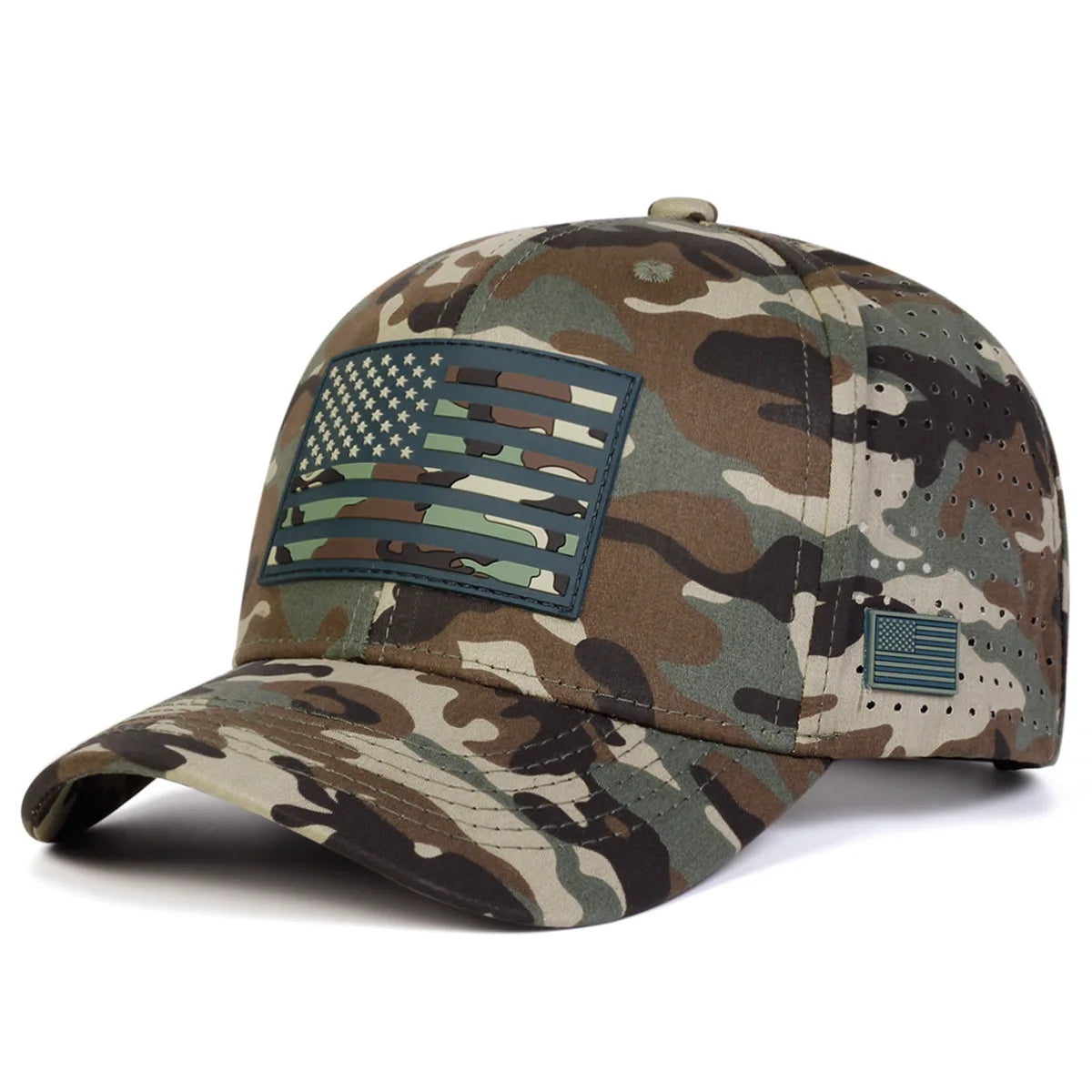 FBA American Flag Patch Breathable Baseball Cap | Outdoor Sports Hat