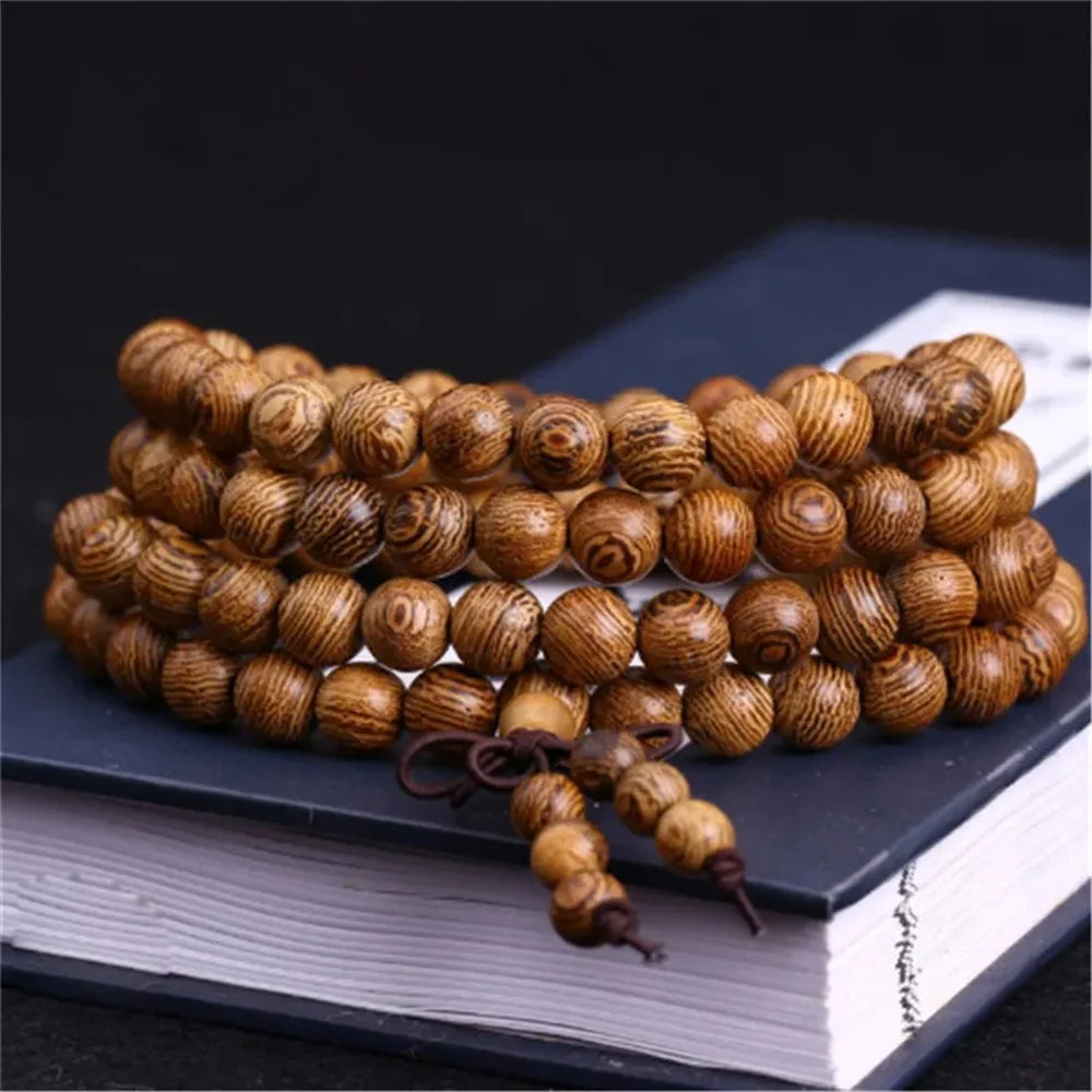 FBA Sandalwood 108 Beads Prayer Bracelet | Buddhist Meditation Jewelry