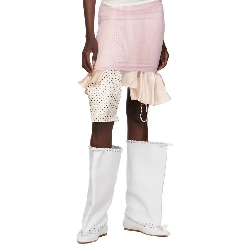Women's Rhinestone Butterfly Pointed Toe Slip-On Mid-Calf Boot | FBA Vibes