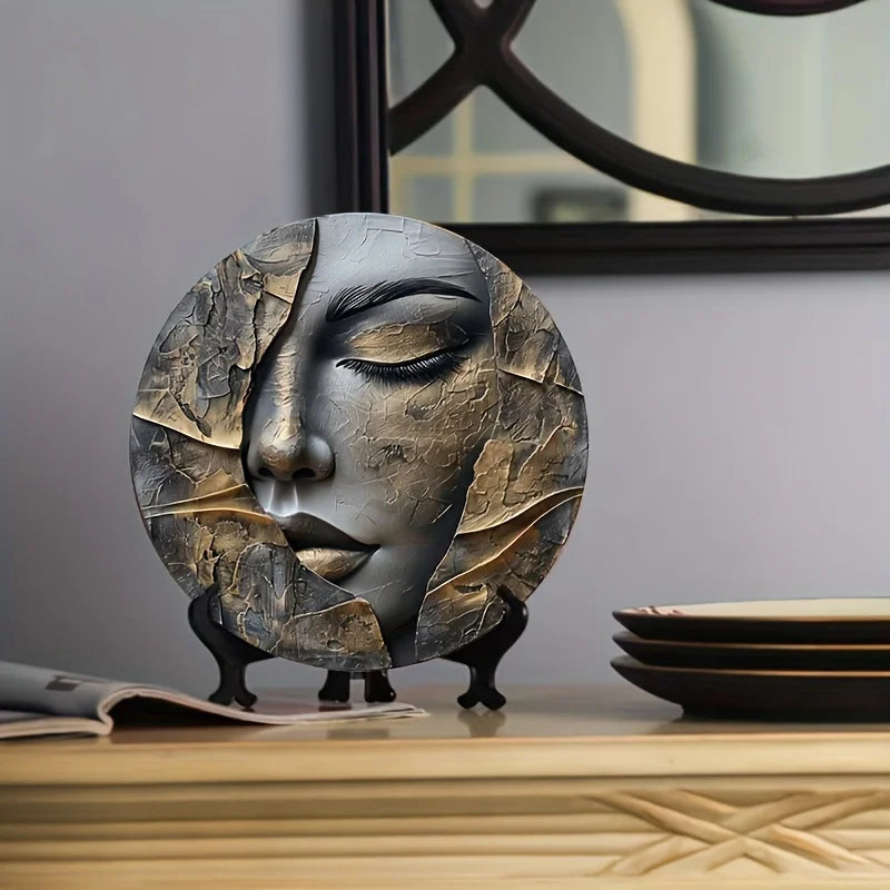 Round Aluminum Wall Art | 3D Metal Sculpture for Living Room, Hallway & Entryway Decor