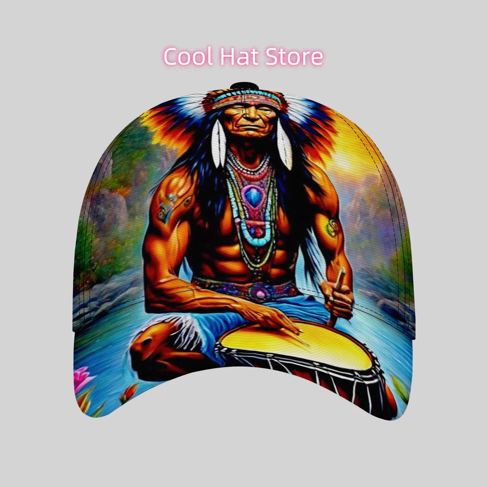 Tribal Indigenous Drum Snapback Cap | FBA Vibes