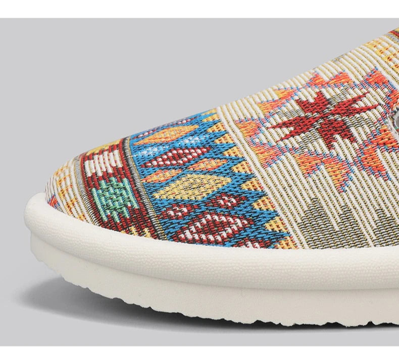 FBA Women's Ethnic Embroidered Linen Slippers | Handmade Comfort Sandals