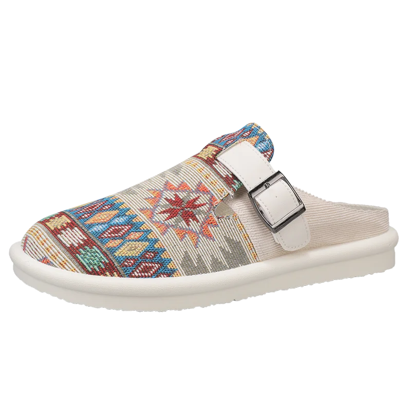 FBA Men's Canvas Half Slipper Party Sandals | Anti-Slip Casual Shoes