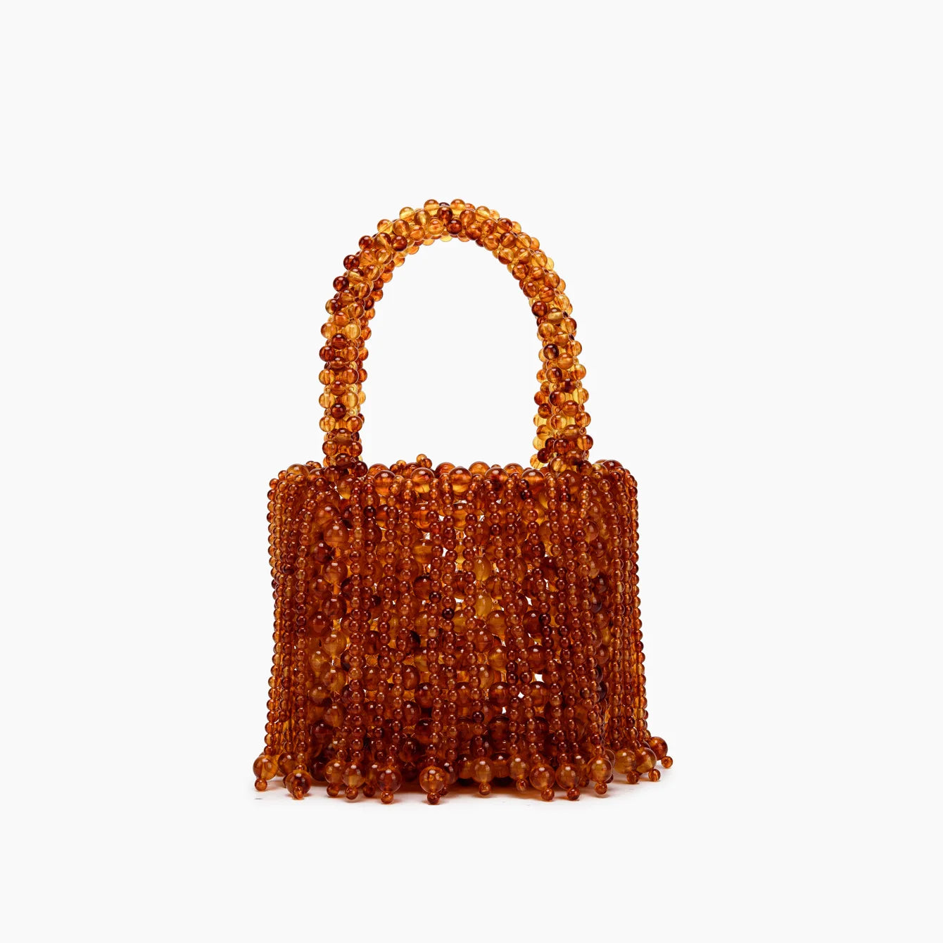 Handmade Beaded Woven Mini Handbag for Women – Luxury Hollow-Out Party Bag