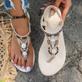 FBA Women's Bohemian Flat Heel Ankle Strap Sandals | All-Season Casual Shoes