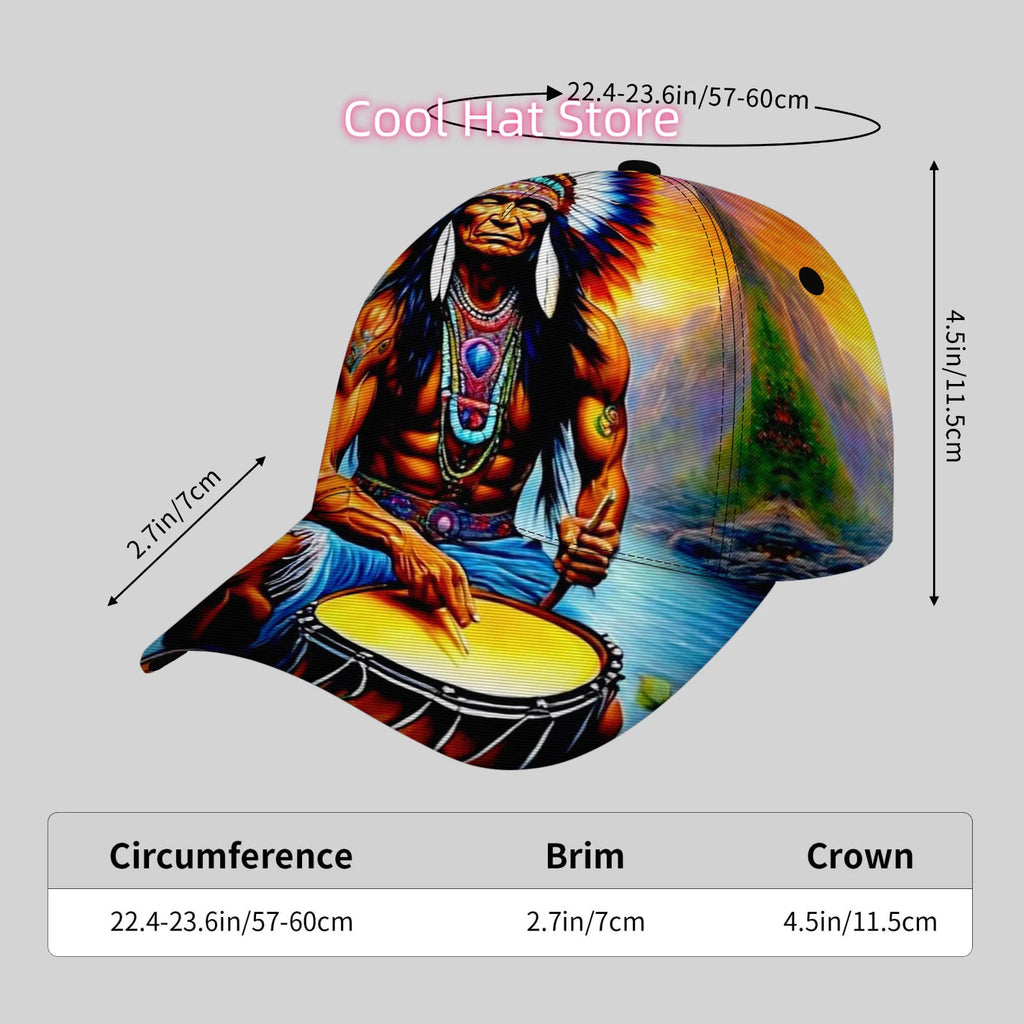 Tribal Indigenous Drum Snapback Cap | FBA Vibes