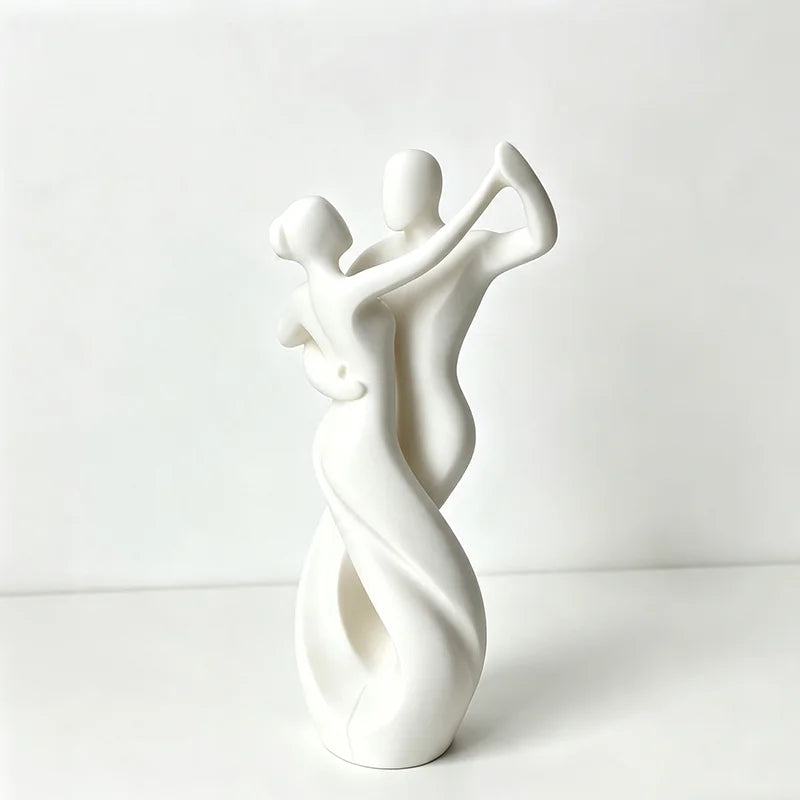 3D Printed Waltz Dancing Sculpture | Abstract Minimalist Human Figurine for Desktop & Home Decor