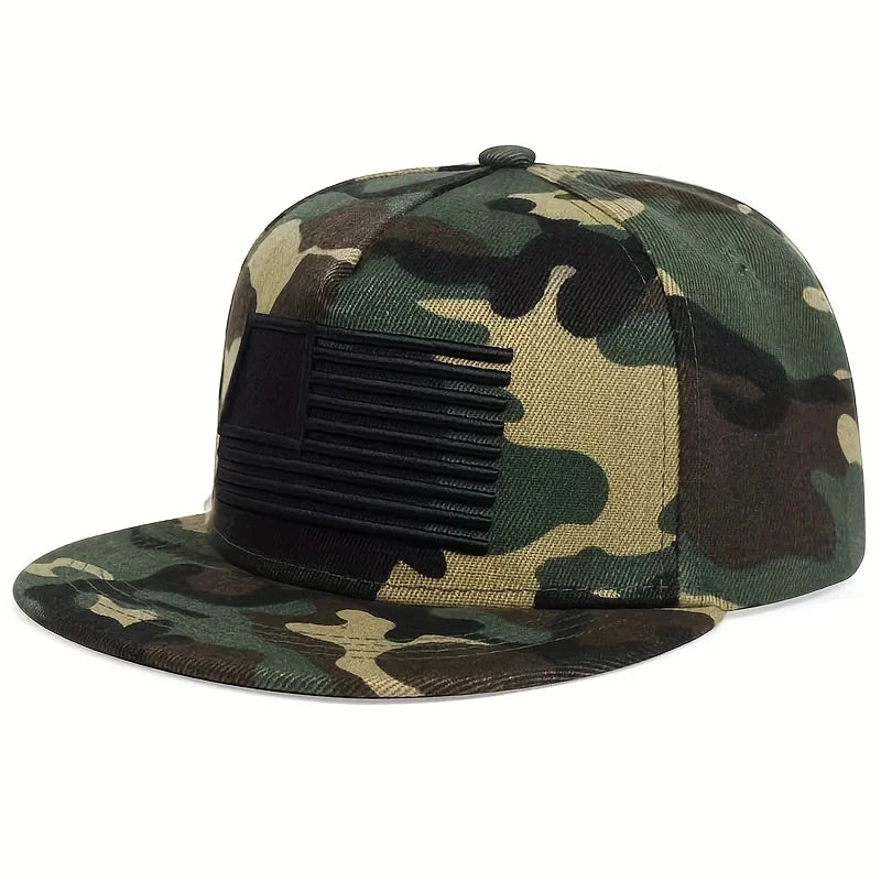 FBA USA Flag Camo Snapback Baseball Cap | Men's Trucker Hat