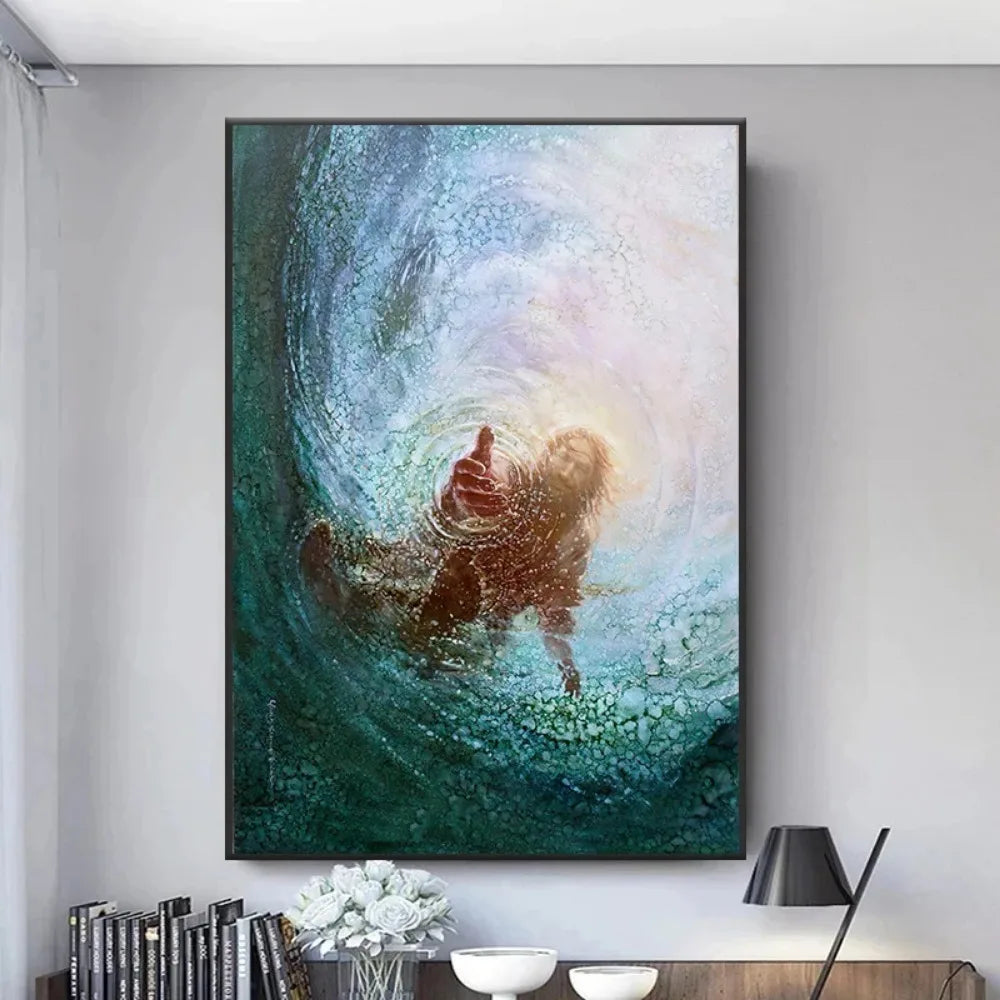 Jesus The Hand of God Canvas Print | Christian Wall Art | FBA Vibes