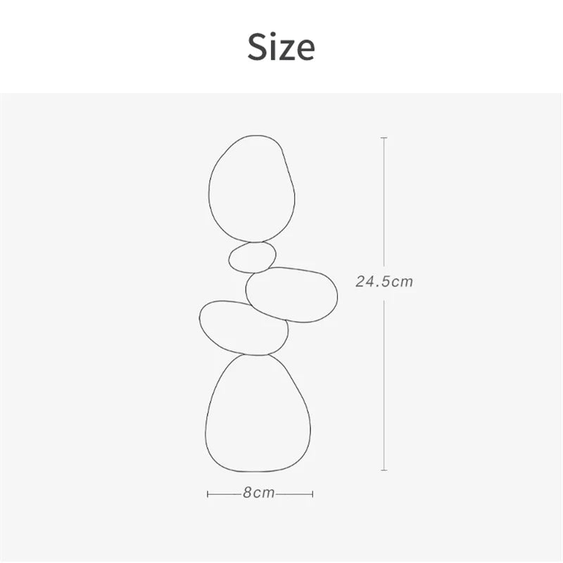 Solid Wood Stone-Shape Art Ornaments | Nordic Puzzle Decompression Decor for Home & Wall