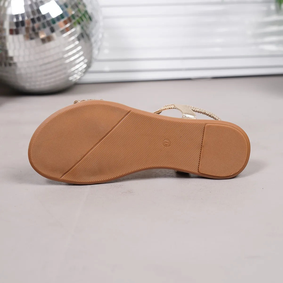 FBA Women's Bohemian Flower Wood Buckle Sandals | Plus Size Embroidered Shoes