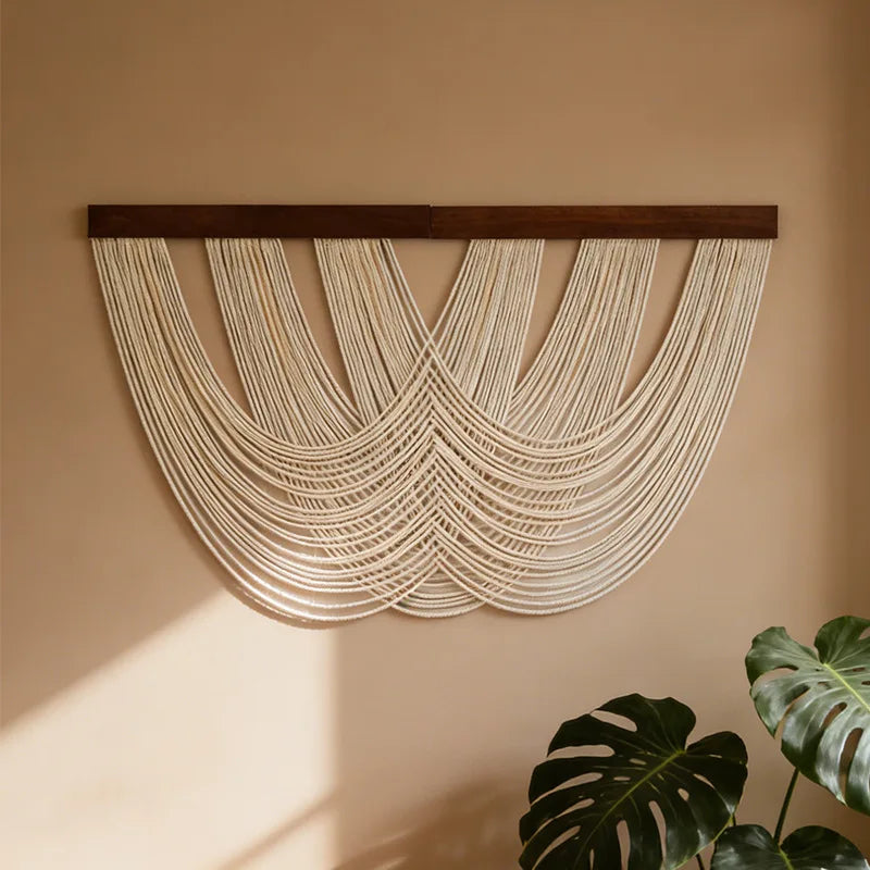Handmade Boho Woven Tapestry | Macrame Wall Hanging for Bedroom & Living Room