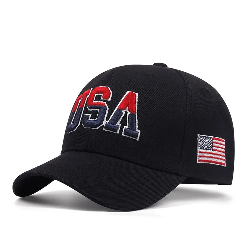 USA Flag Embroidered Snapback Baseball Cap | FBA Vibes