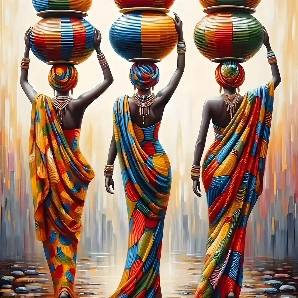 African Women Diamond Painting Kit | Full Drill DIY Art | FBA Vibes