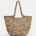 Handwoven PP Grass Straw Beach Tote Bag – Large Capacity Bohemian Travel Bag