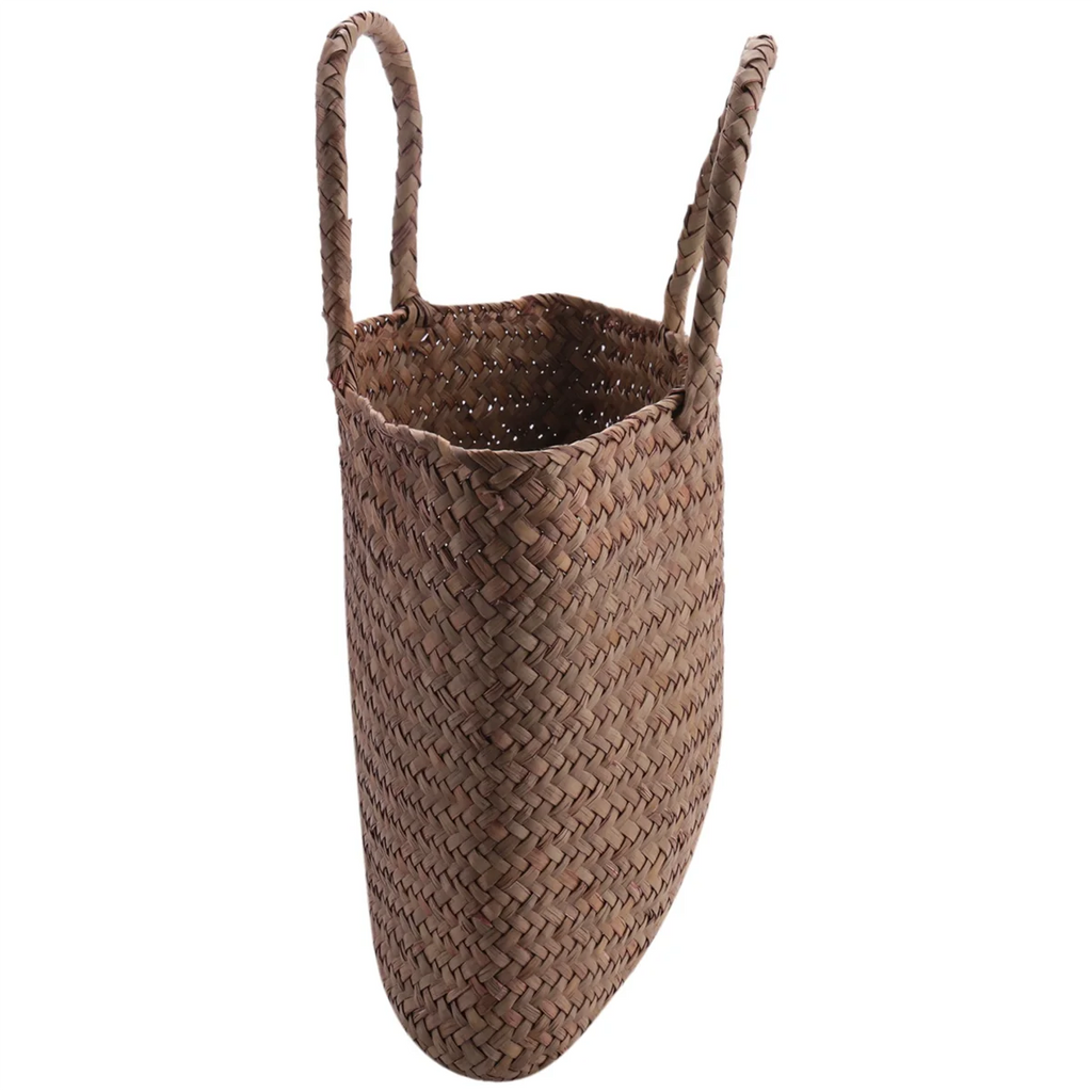 Casual Handmade Mini Woven Rattan Straw Tote Bag – Natural Wicker Braided Handbag for Women