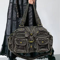Fashionable Denim Tote Bag for Women – Retro Crossbody Shoulder & Travel Bag