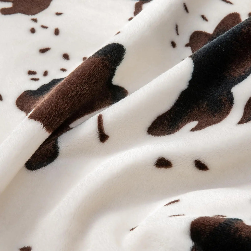 Cow & Cheetah Print Flannel Blanket – 3 Colors | FBA Vibes