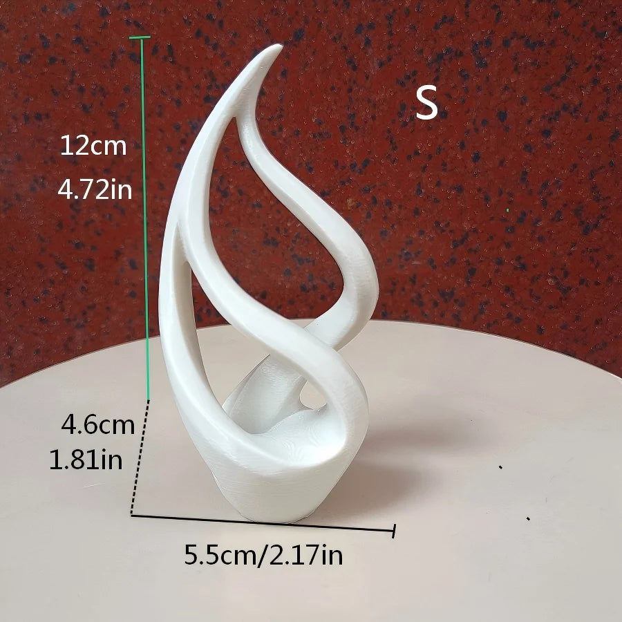 3D Printed Abstract Luxury Sculpture | Modern Plastic Art Decor in Black & White