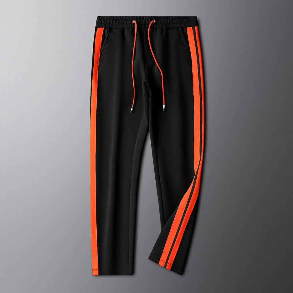 Men's 2-Piece Embroidered Tracksuit Set – Slim Fit Stand Collar Zip Jacket & Trousers | FBA Vibes
