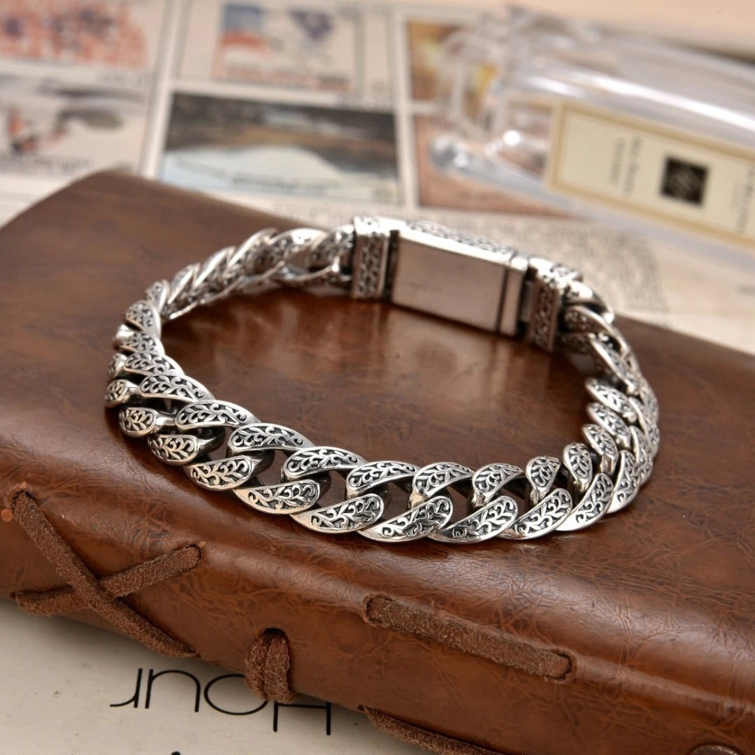 FBA Arabesque Pattern Adjustable Men's Bracelet | Vintage Statement Jewelry
