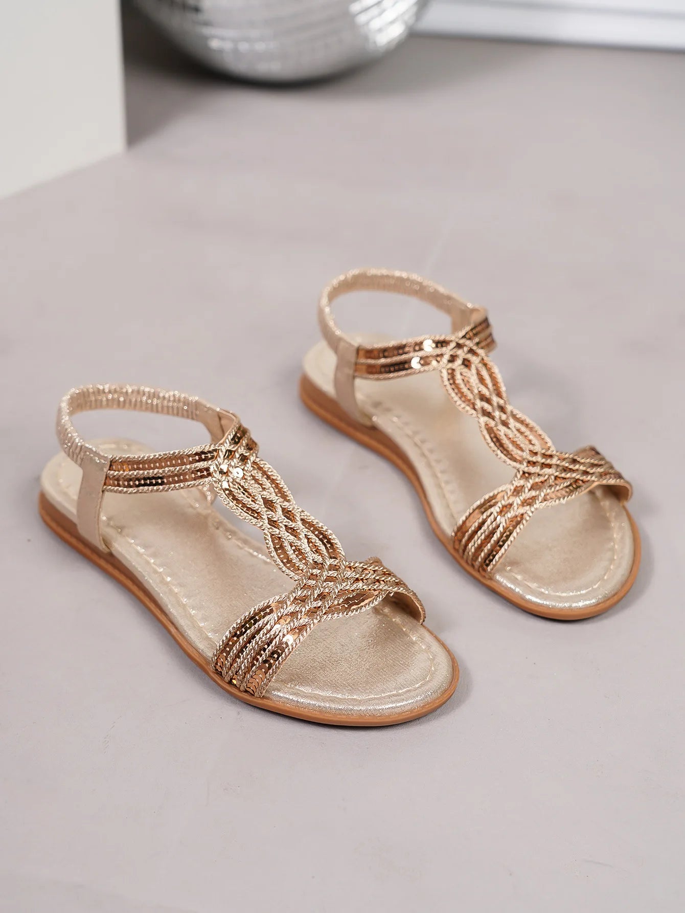 FBA Women's Bohemian Flower Wood Buckle Sandals | Plus Size Embroidered Shoes