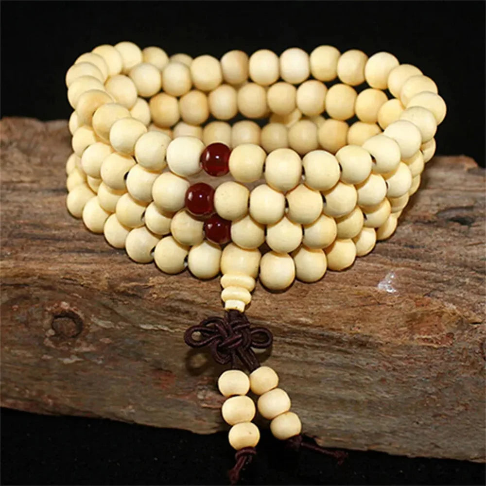 FBA Sandalwood 108 Beads Prayer Bracelet | Buddhist Meditation Jewelry