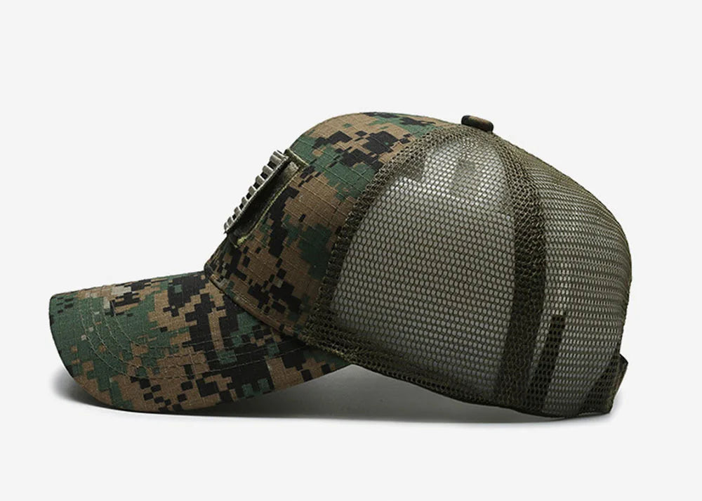 FBA Men's American Flag Camo Baseball Cap | Outdoor Tactical Hat