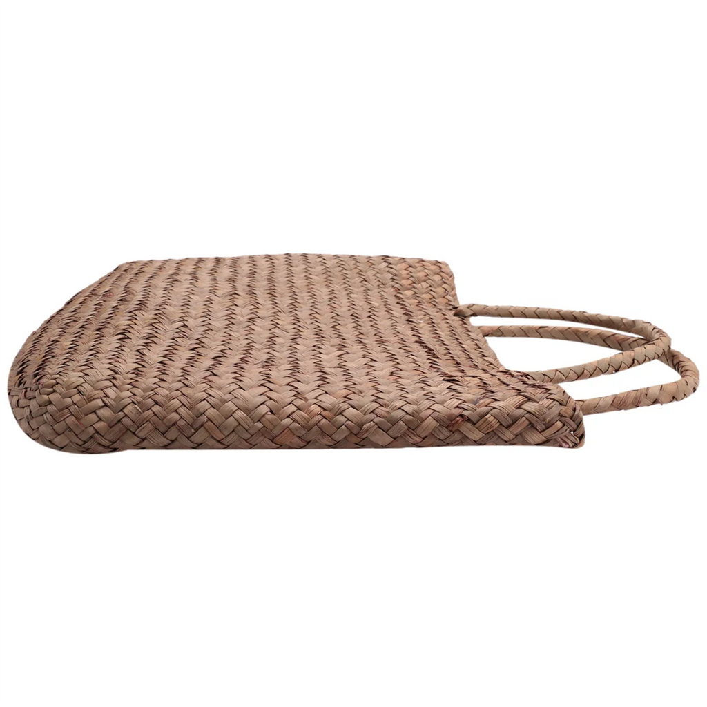 Casual Handmade Mini Woven Rattan Straw Tote Bag – Natural Wicker Braided Handbag for Women