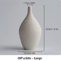 Simple Ceramic Vase | Nordic Minimalist Narrow-Mouth Flower Pot for Home, Living Room & Office