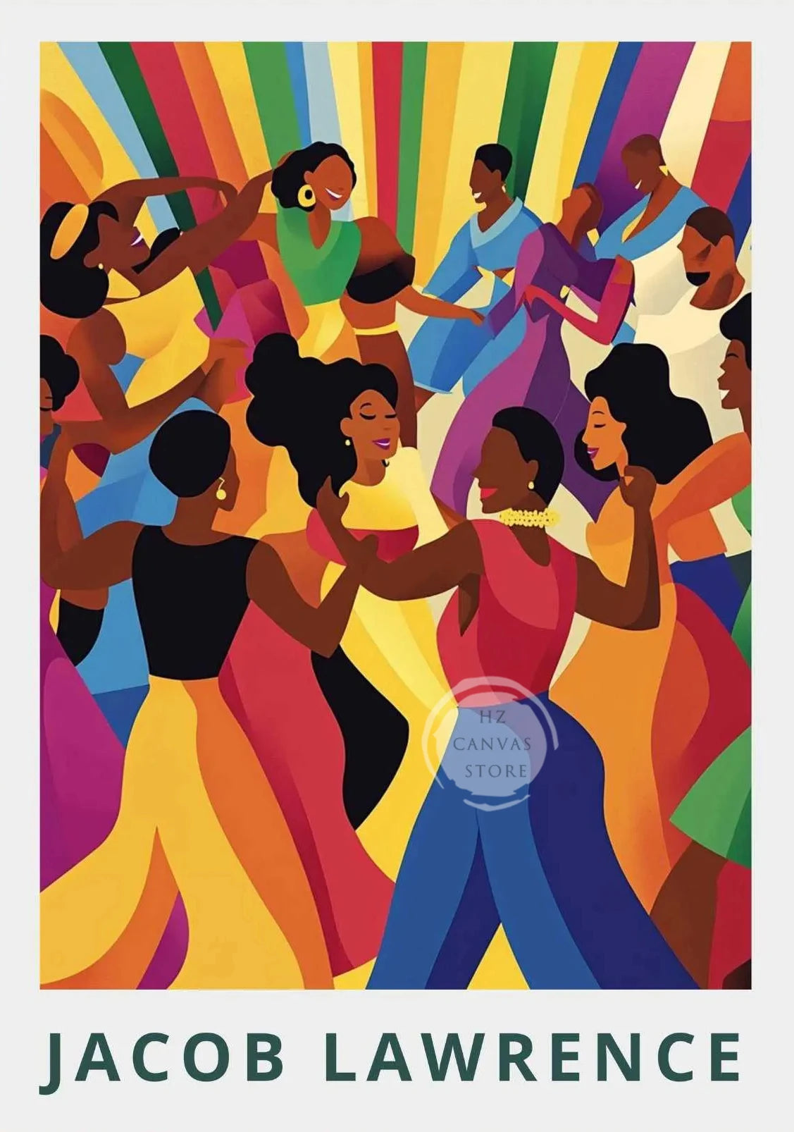 Jacob Lawrence "The Ball" Art Poster | Harlem Renaissance African American Wall Art Print