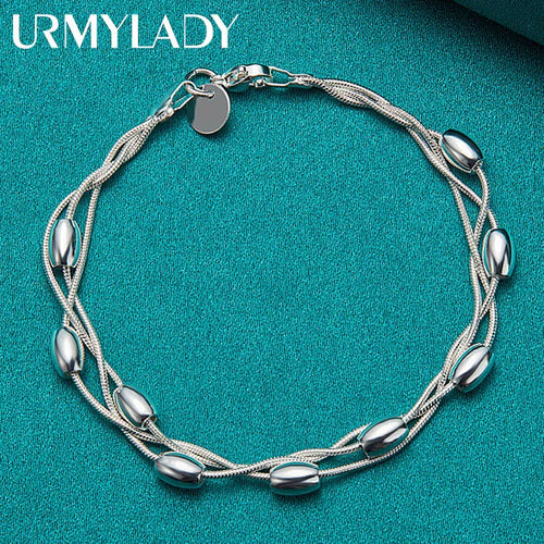 FBA 925 Sterling Silver Beaded Bracelet for Women | Wedding Jewelry
