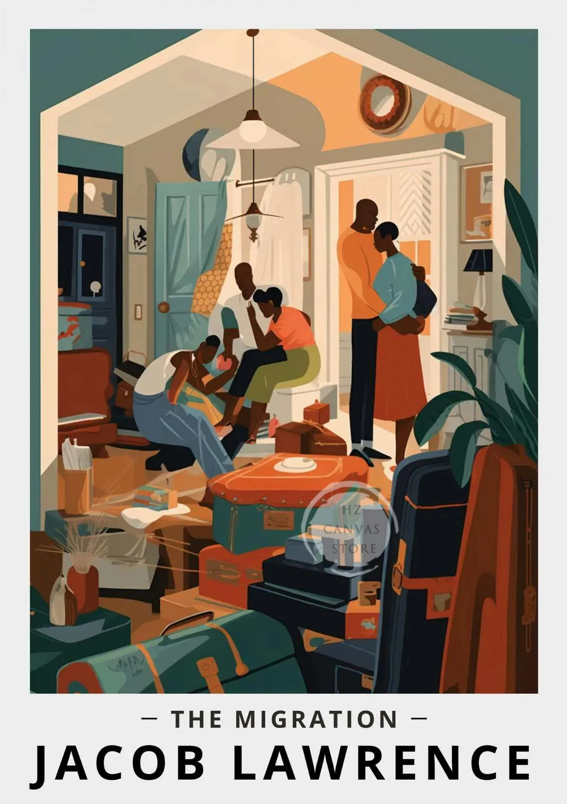 Jacob Lawrence "The Ball" Art Poster | Harlem Renaissance African American Wall Art Print