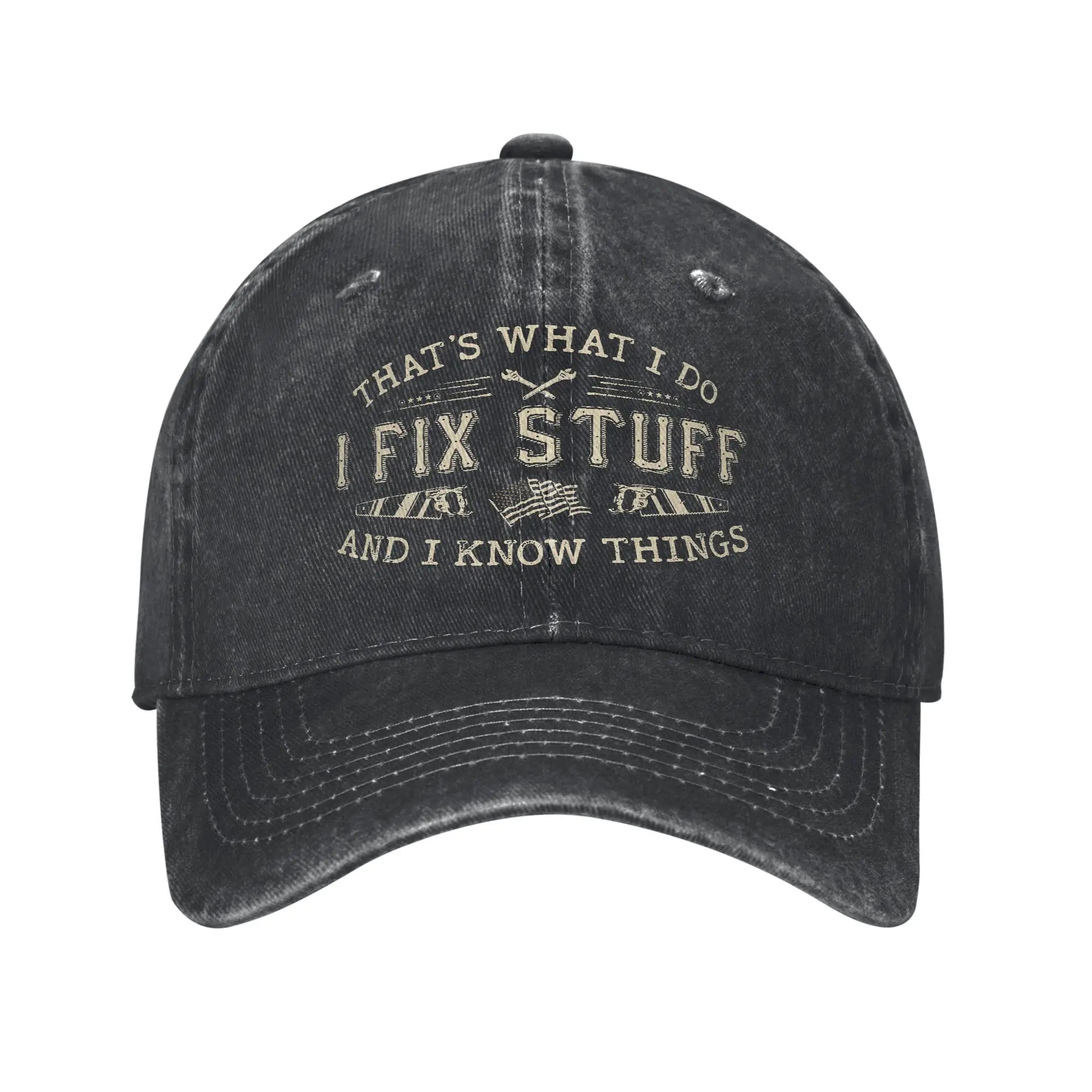 I Fix Stuff & I Know Things Funny Dad Cap | FBA Vibes