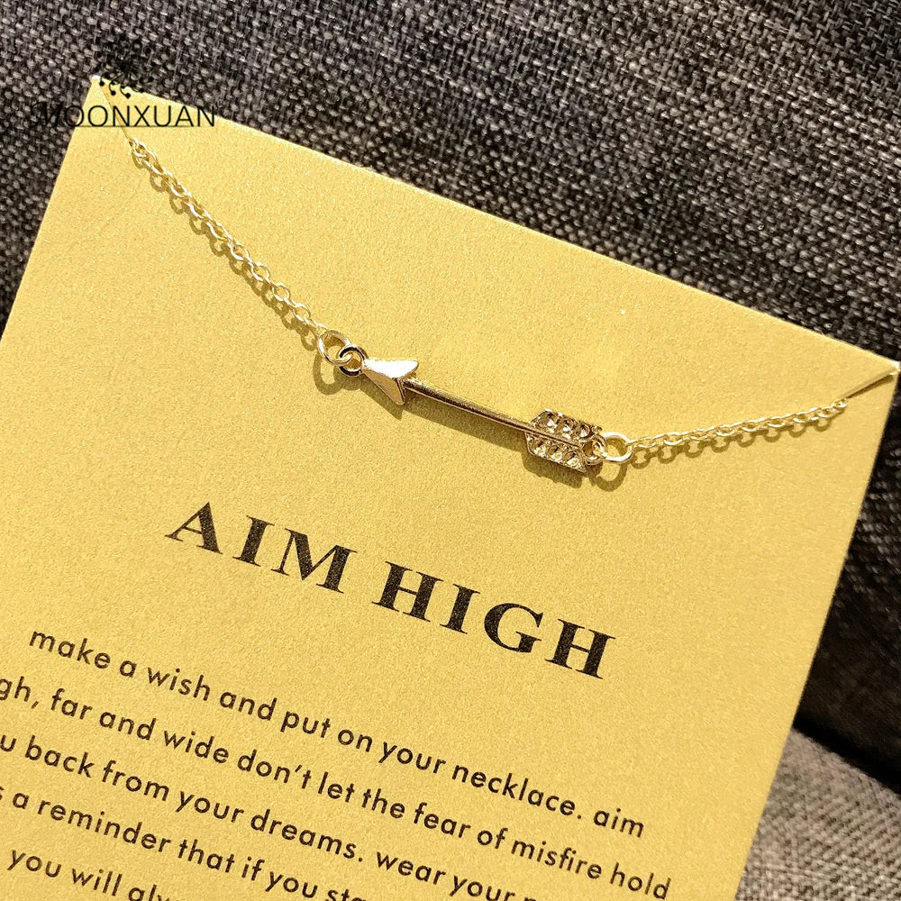 FBA Aim High Single Arrow Pendant Necklace | Inspirational Gift Jewelry