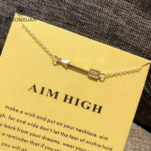 FBA Aim High Single Arrow Pendant Necklace | Inspirational Gift Jewelry
