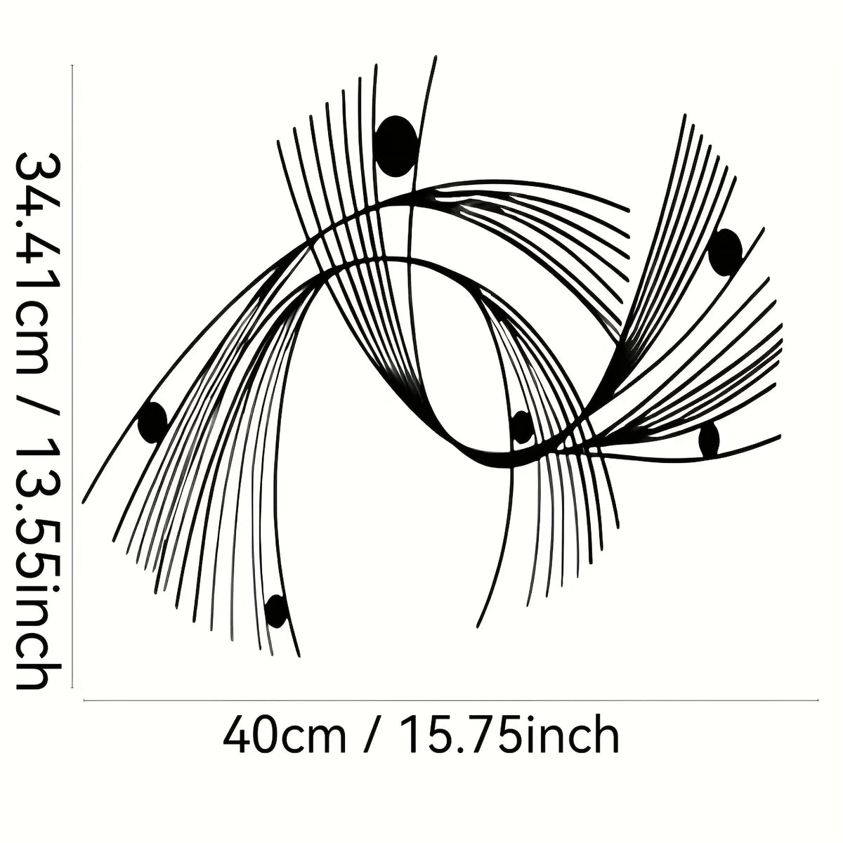 Modern Abstract Geometric Metal Wall Art | Minimalist Linear Sculpture for Home & Office Decor